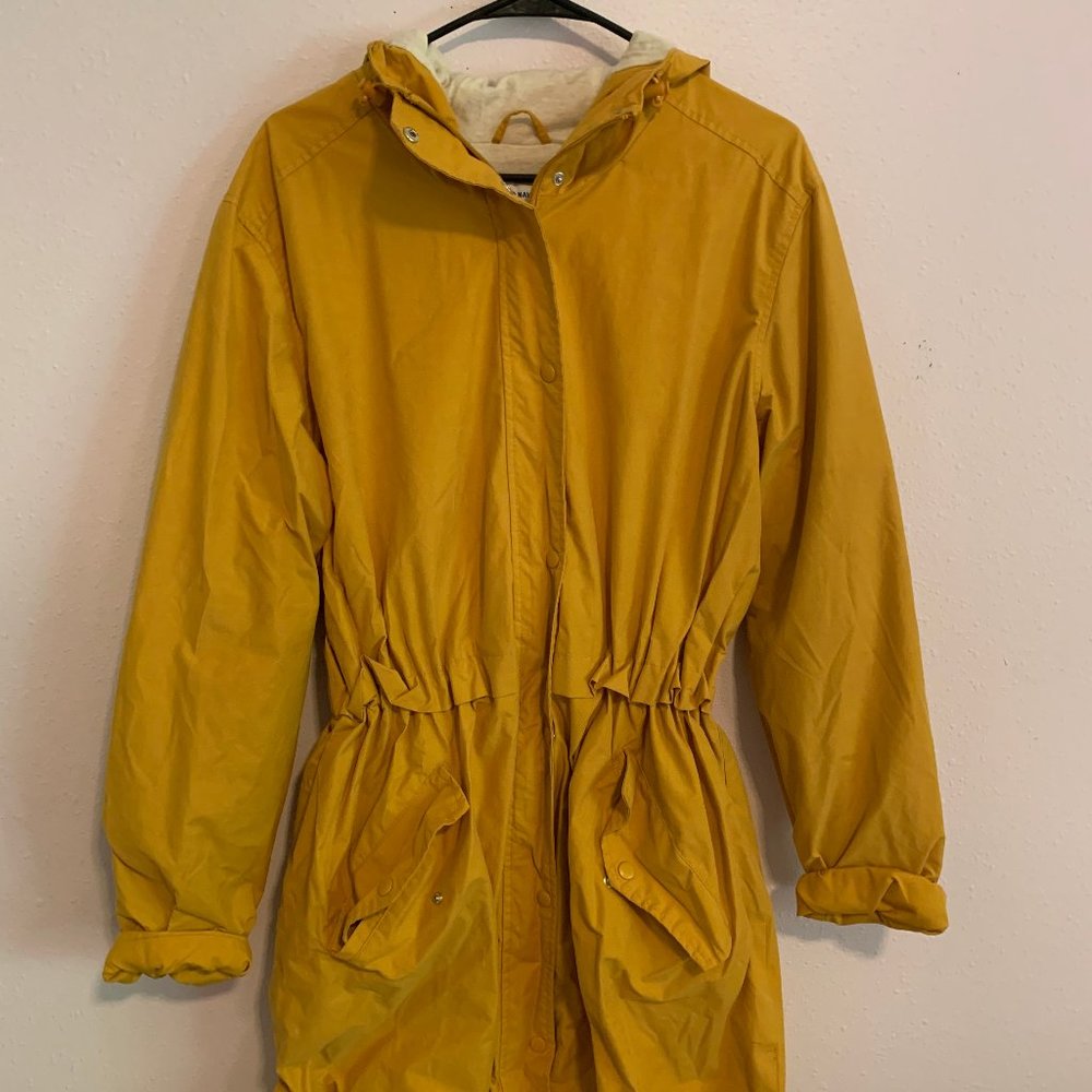 Yellow Knee Length Jacket